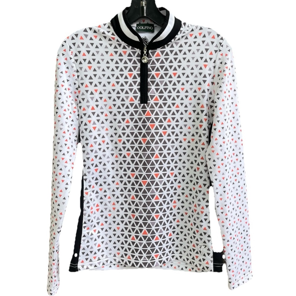 Golfino Women XS/S Printed Techno Stretch Toyer LS Zip Golf‎ Activewear Read